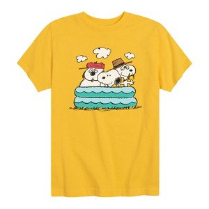 Boys' - Peanuts - Snoopy Sibling Pool Short Sleeve Graphic T-Shirt - 1 of 4