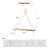 Aoibox Set of 2 Rustic Wood Floating Shelves with Cotton Rope for Wall Decor, Plant Display, and Storage in Bedroom, Bathroom, or Living Room - 4 of 4