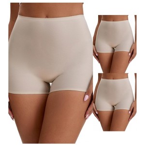 INSPIRE CHIC 3 Packs Women's High Waist Seamless Slimming Control Panties for Under Dresses Boyshort - 1 of 4