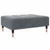 vidaXL Footstool Dark Gray 30.3"x21.7"x12.2" Velvet - 2 of 4