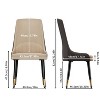 Set of 2 Ultra-Comfortable Dining Chairs: Wide Padded Microfiber Leather Seat & Two-Tone Style - Easy Clean for Home & Restaurant - 3 of 4
