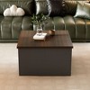 Famapy Stylish and Functional Coffee Table - Dark Grey Body with Brown Countertop, Ideal for Modern Living Rooms - 3 of 4