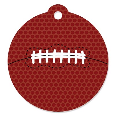 Big Dot of Happiness End Zone - Football - Baby Shower or Birthday Party Favor Gift Tags (Set of 20)