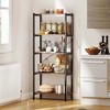 Costway 1/2 PCS 5-Tier Bookshelf Bookcase with Metal Frame & Dual Anti-Tipping Kits Storage Rack - 4 of 4