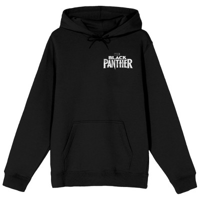 Black Panther Mask Logo Long Sleeve Black Adult Pullover Hoodie