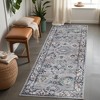 Vintage Floral Border Washable Indoor Area Rug by Blue Nile Mills - 2 of 4