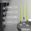 12 inch Taper Candles Set of 12 - Dripless and Smokeless Candle Unscented - Slow Burning Candle Sticks Are Perfect As Thanksgiving Taper Candles - 3 of 4