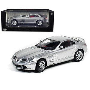 Mercedes McLaren SLR Silver with Red Interior 1/12 Diecast Model Car by Motormax - 1 of 3