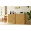 ORRD Modern Wave Sideboard with Curved Doors, 2-Door Storage Cabinet for Living Room, Kitchen, Bedroom, Multifunctional Furniture in Walnut - 2 of 4