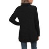 Women's Pullover Sweaters Turtle Neck Long Sleeve Sweater with Side Slit Ribbed Texture Knit Pullover for Women - 2 of 4