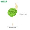 Unique Bargains Wedding Rose Men Suit Boutonnieres Lapel Pins 6 Pcs - 3 of 4