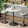 Artloge 100cm High Round Bar Height Bistro Pub Table Sintered Stone-top Breakfast Table - 4 of 4