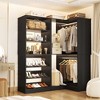 Aheaplus Corner Closet Organizer with 2 Hanging Rods, Walk-In Closet System with Shoe Rack - 4 of 4