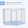 9.2ft x 8ft x 5.6ft Dog Kennel, Outdoor Dog Run with Lockable Door for Medium and Large-Sized Dogs, Silver - 4 of 4