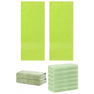REGALWOVEN Absorbent Solid Bath Hand Face Cloths Cotton Towels 3 Piece Sets