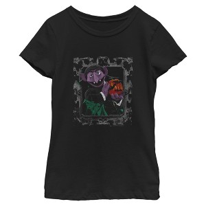 Girls Sesame Street Count von Count Portrait T Shirt - 1 of 4