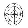 Cheung's Lowell Black Round Metal Wall Compass - 3 of 4