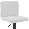 Duval Adjustable Barstool with Faux Leather and Metal Finish - Armen Living - 3 of 4