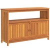 vidaXL Patio Console Table 43.3"x13.8"x29.5" Solid Wood Acacia - 2 of 4