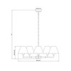 Leila 5-Light Modern Chandelier - Dimmable Steel Fixture for Dining & Bedroom - 3 of 4