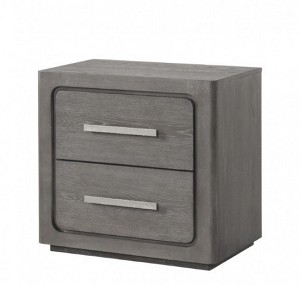 Royal Hampton Nightstand, 2 Drawers with Top Felt Lining, Warm Gray, 27 Inch - 1 of 4
