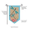 Evergreen Dragonflies and Flowers Shaped Burlap Garden Flag - 3 of 4