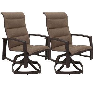 Courtyard Casual Santorini Padded-Sling Swivel Dining Chair  Price is for a Pack of 2 - 1 of 4