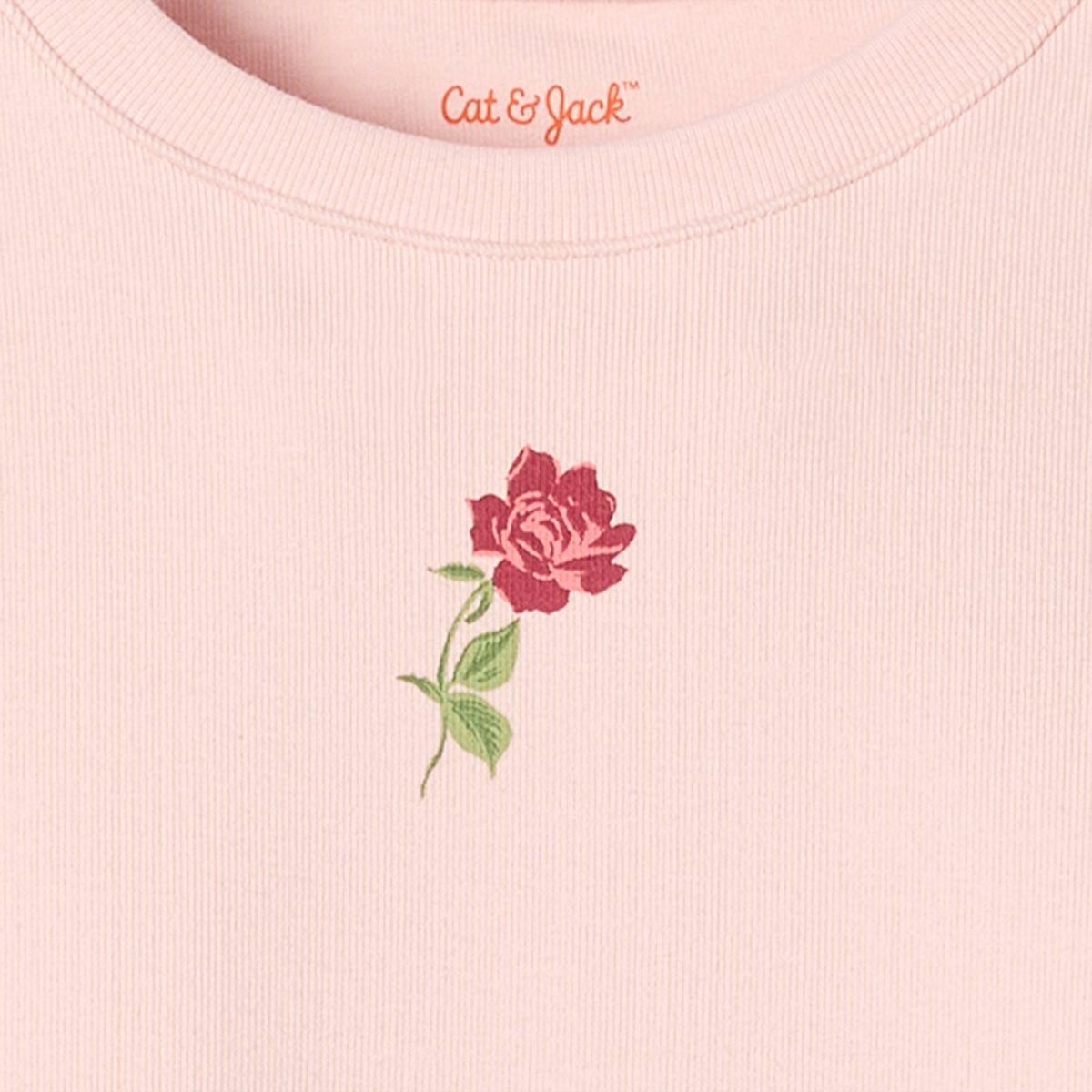 Girls' Short Sleeve Ruched Lace Trim T-Shirt - Cat & Jack™ - thumbnail 3