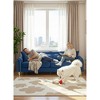 87.4" Plush Fabric 3-Seater Sofa with High-Resilience Foam & Pocket Springs - 2 of 4