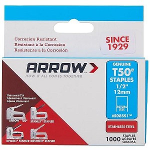 Arrow T50 Heavy Duty Stainless Steel Staples, 5/16Inches x 3/8Inches, 1000ct - 1 of 1
