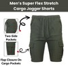 Galaxy By Harvic Women's Loose Fit Super Flex Stretch Cargo Jogger Shorts-2 Pack - 3 of 3
