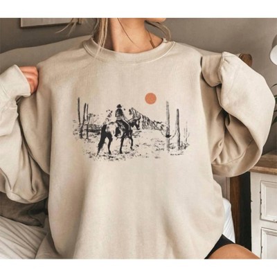 Women's Unisex Saddle Up And Ride Sweatshirt - Laree + Co.