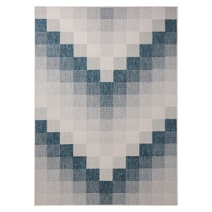 NICOLE MILLER NEW YORK Patio Country Ombre Chevron Indoor Outdoor Area Rug - 1 of 4