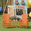 WestinTrends Malibu Kids 3-Piece Outdoor HDPE Adirondack Chairs With Square Side Table Set - 2 of 4