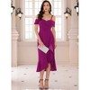 INSPIRE CHIC Women's Ruffle Dresses Spaghetti Strap Sweatheart Neck Cocktail Midi Dress - 3 of 4