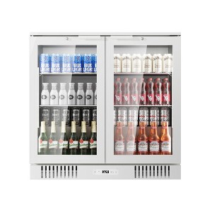 Tylza 36 in. W 7.2 cu. ft. Commercial Slim Narrow Upright Display Refrigerator 2-Glass Door Beverage Cooler,White - 1 of 4