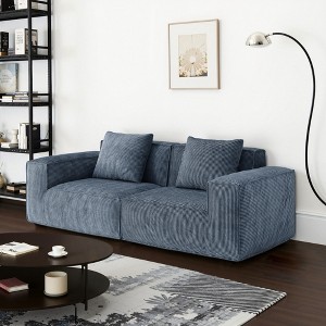 Modular Corduroy Cloud Velvet Convertible Oversized Sofa Bed with Plush Comfort, Flexible Configuration, and Premium Cushioning - 1 of 4