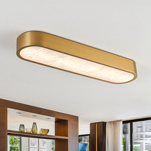 LLHZSY 23 3/5" Oval Flush Mount Ceiling Light with Marble-Black - 1 of 4