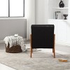 CAVINAS Wooden Accent Chair with Soft Upholstery and Padded Cushion, Mid-Century Modern Armchair with One Pillow - 2 of 4