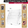 Rbied Trading Card Display Stand, Vertical Holder for Baseball Basketball Sports Graded Card Display Stand Tabletop, Snap-On Assembly(5 Tier, 1 Pack) - 3 of 4