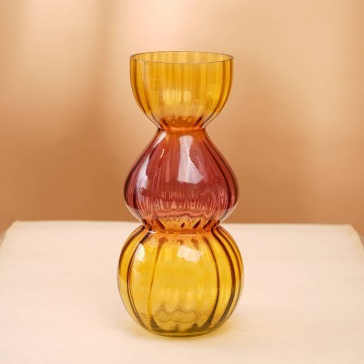 YONWAY  Bubble Vase Candle Holder Stand Pillar Candles Holders Crystal Glass Flower Vases Decorative for Table Centerpiece Home Wedding Party Decor.