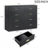 Grungis Modern Dressers with Storage,8-Drawer Dresser Horizontal Storage Organizer for Bedroom Living Room - 3 of 4