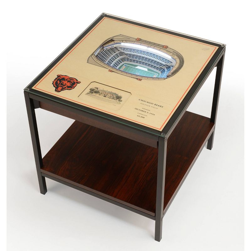 NFL Chicago Bears 25-Layer StadiumViews Lighted End Table, 1 of 6