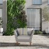 Amazonia Selvaggio Eco-Friendly Wicker Outdoor Patio Accent Chair with Cushion, Arm Chair - 2 of 4