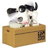 JuzToys Dog Piggy Bank, My Dog Piggy Bank, Robotic Coin Munching Toy Money Box, Dog Eating Coins Piggy Bank for Kids, White Black - 4 of 4