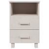 vidaXL Bedside Cabinets HAMAR 2 pcs White 15.7 in.x13.8 in.x24.4 in. Solid Wood - 4 of 4
