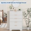 46.5" Fluted 5-Drawer Dresser,Slim Modern Wooden Chest for Bedroom, Nursery, Small Spaces,Apartments - 3 of 4