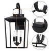 C Cattleya 3-Light Black Outdoor Wall Light with Glass Shade - 3 of 4