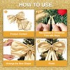 Elegant Satin Christmas Tree Topper Bow - Classic Red/Gold, 23.6×74.8in, Built-in Wire for Easy Shaping(1PCS) - 3 of 4