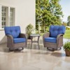 Belord 3 Pieces Small Patio Furniture Set with Swivel Chairs and Tempered Glass Top Accent Table, Outdoor Conversation Set with Extra Wide Back - 2 of 4